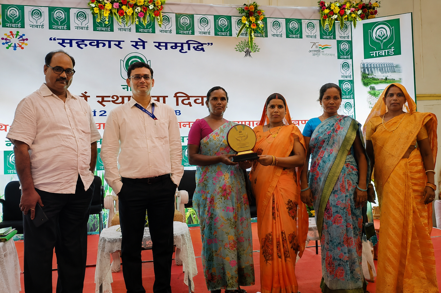 NABARD Officials and State Leadership honoring women farmers